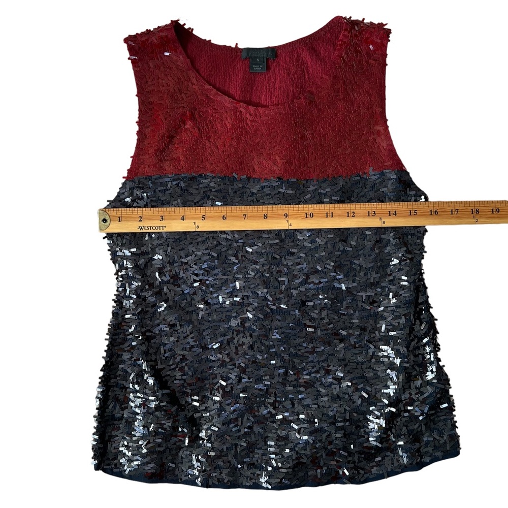 J.Crew Collection Red & Black Color-Block Sequin … - image 3